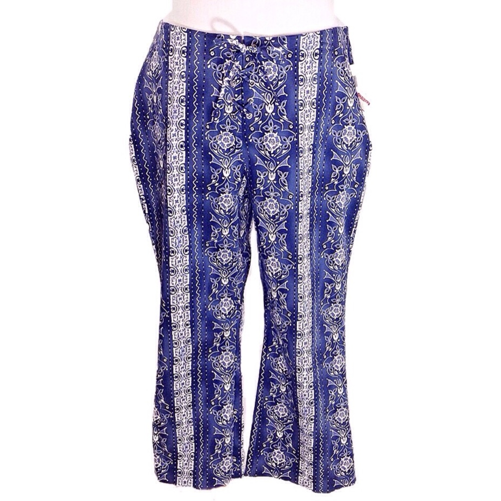 INC Stretch Printed Cropped Pants - Picture 1 of 8